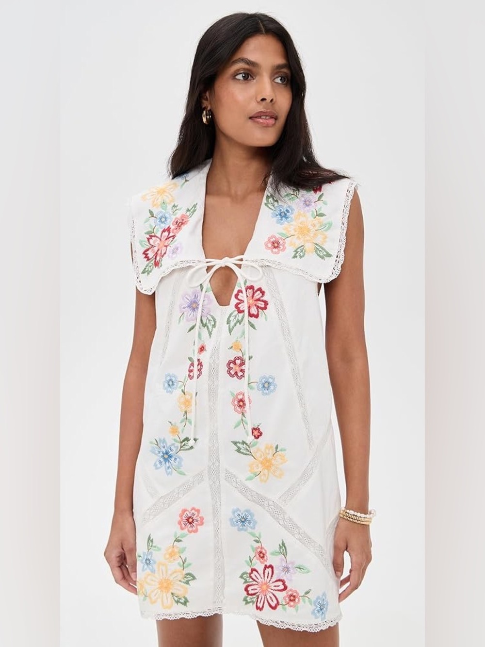 NWT Free People willow embroidered mini dress